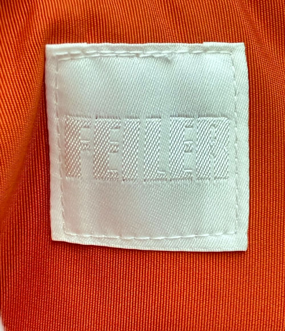 feiler orange pouch / clutch accessories included