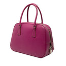 prada pink handbag front view