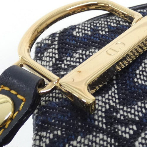 christian dior blue coin purse rear view