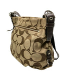 coach f15067 beige shoulder bag rear view