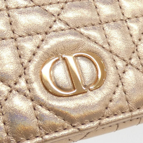 christian dior pink wallet side view