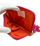 feiler orange pouch / clutch side view