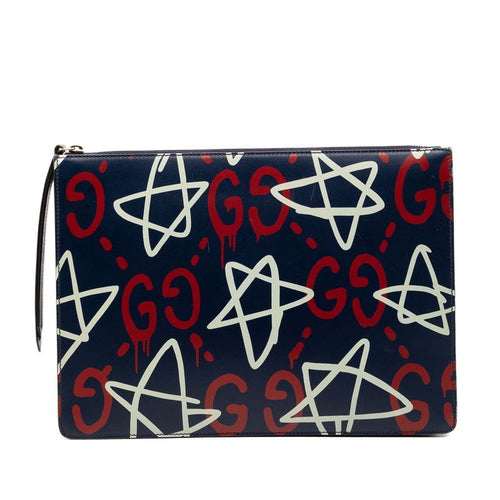 gucci navy pouch / clutch
