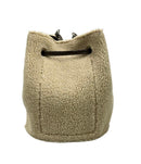 gianni notaro beige shoulder bag front view