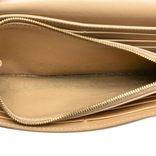 celine 10b563 beige wallet side view