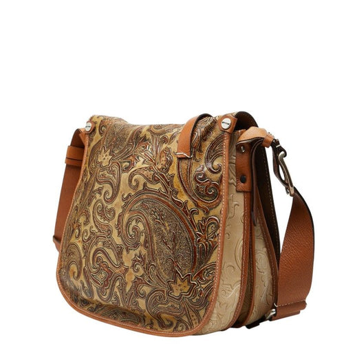 etro beige shoulder bag front view