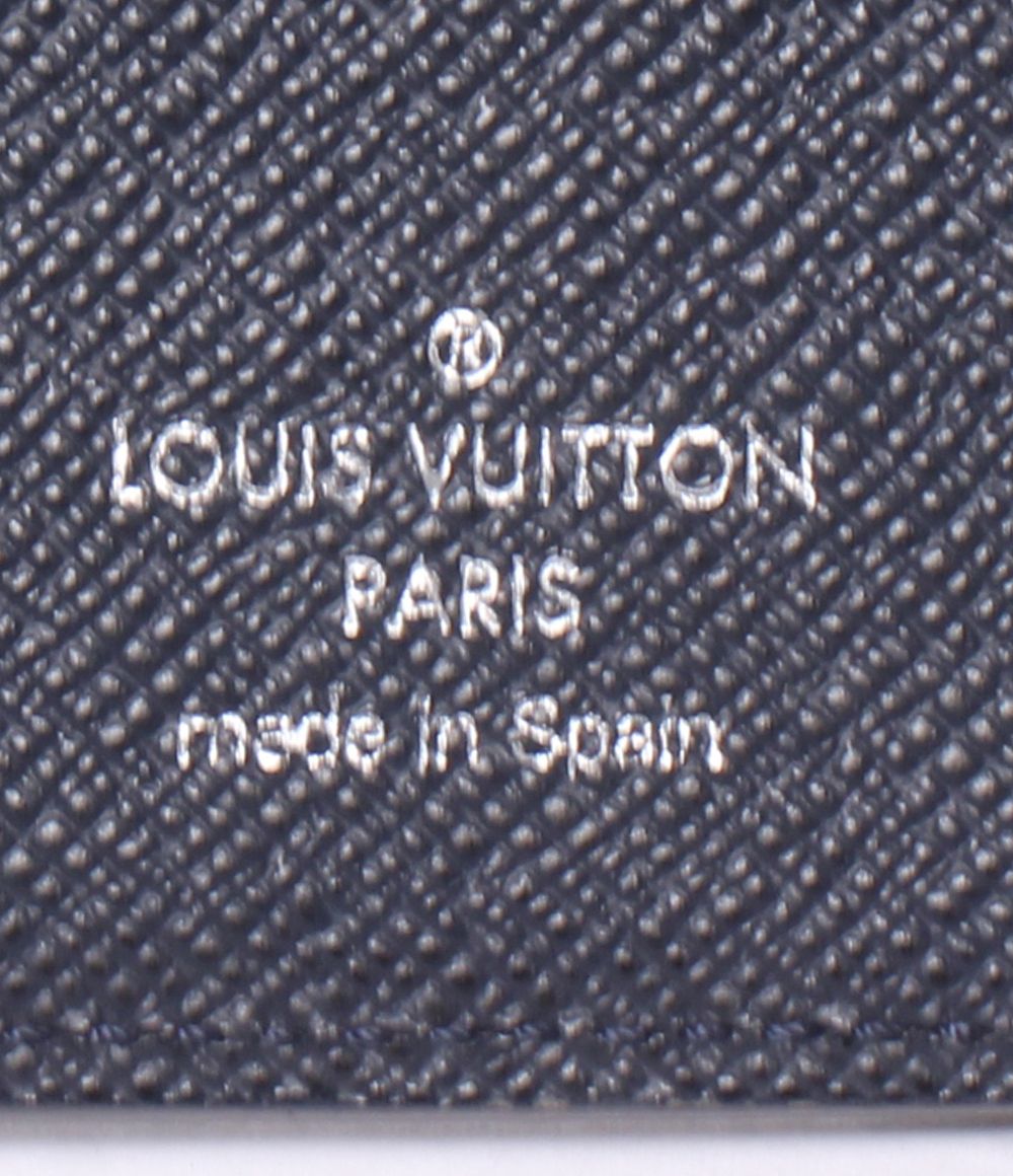 louis vuitton m61816 navy wallet side view