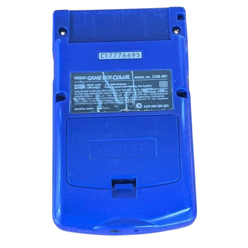 nintendo cgb-001 handheld console rear view