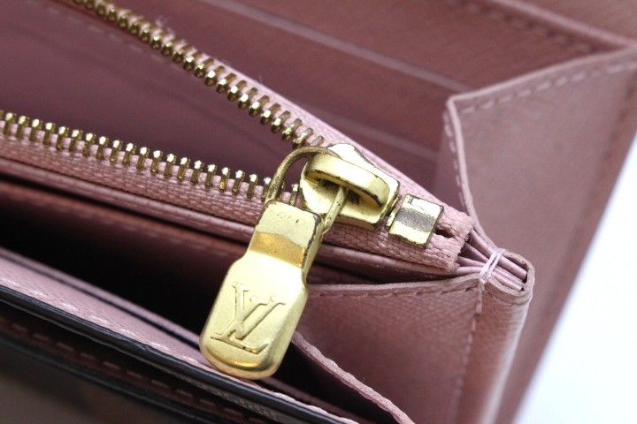 louis vuitton n60114 pink wallet markings and labels