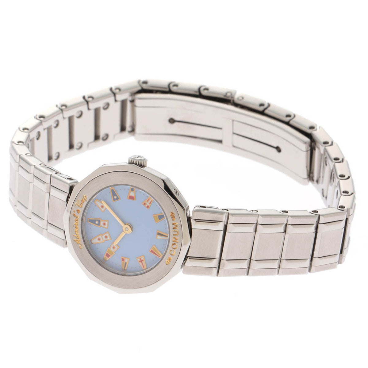 corum v-50 watch rear view