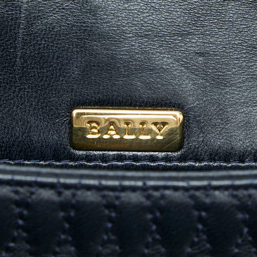 bally navy shoulder bag markings and labels