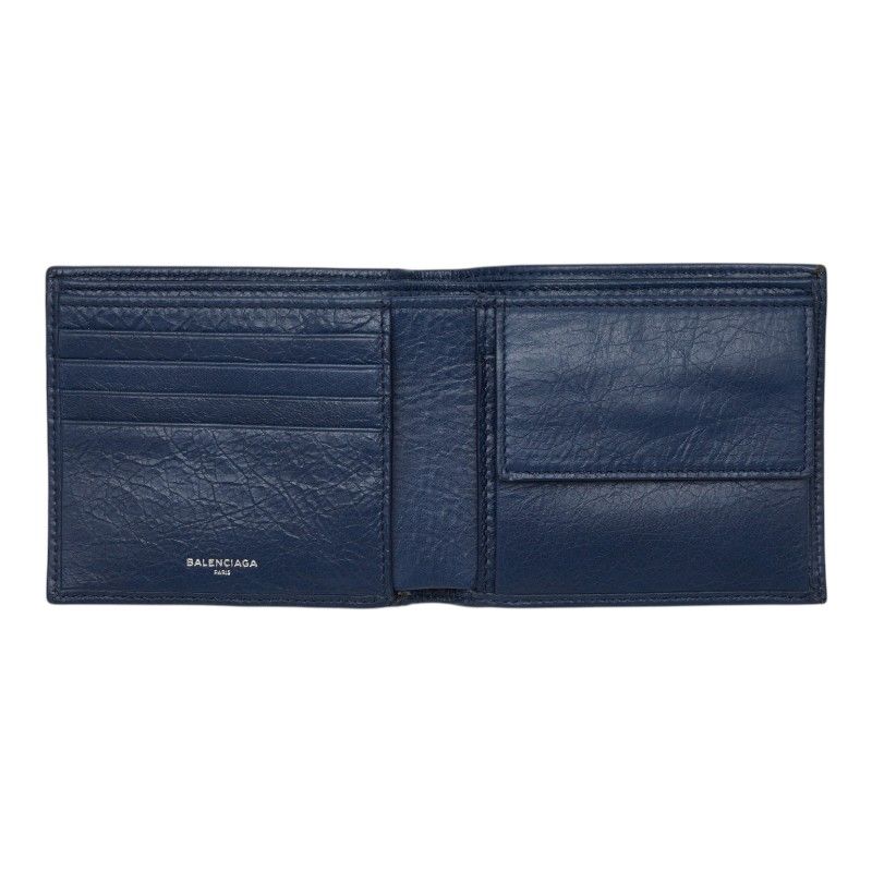balenciaga navy wallet condition details