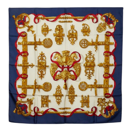 hermes navy scarf