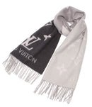 louis vuitton m76336 grey scarf