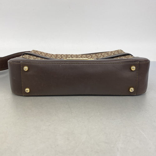 celine beige shoulder bag rear view