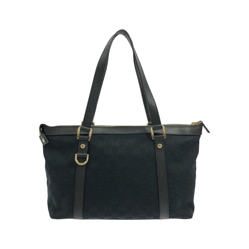 gucci black tote bag front view