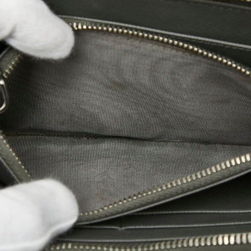 prada 2m1411 grey wallet interior details