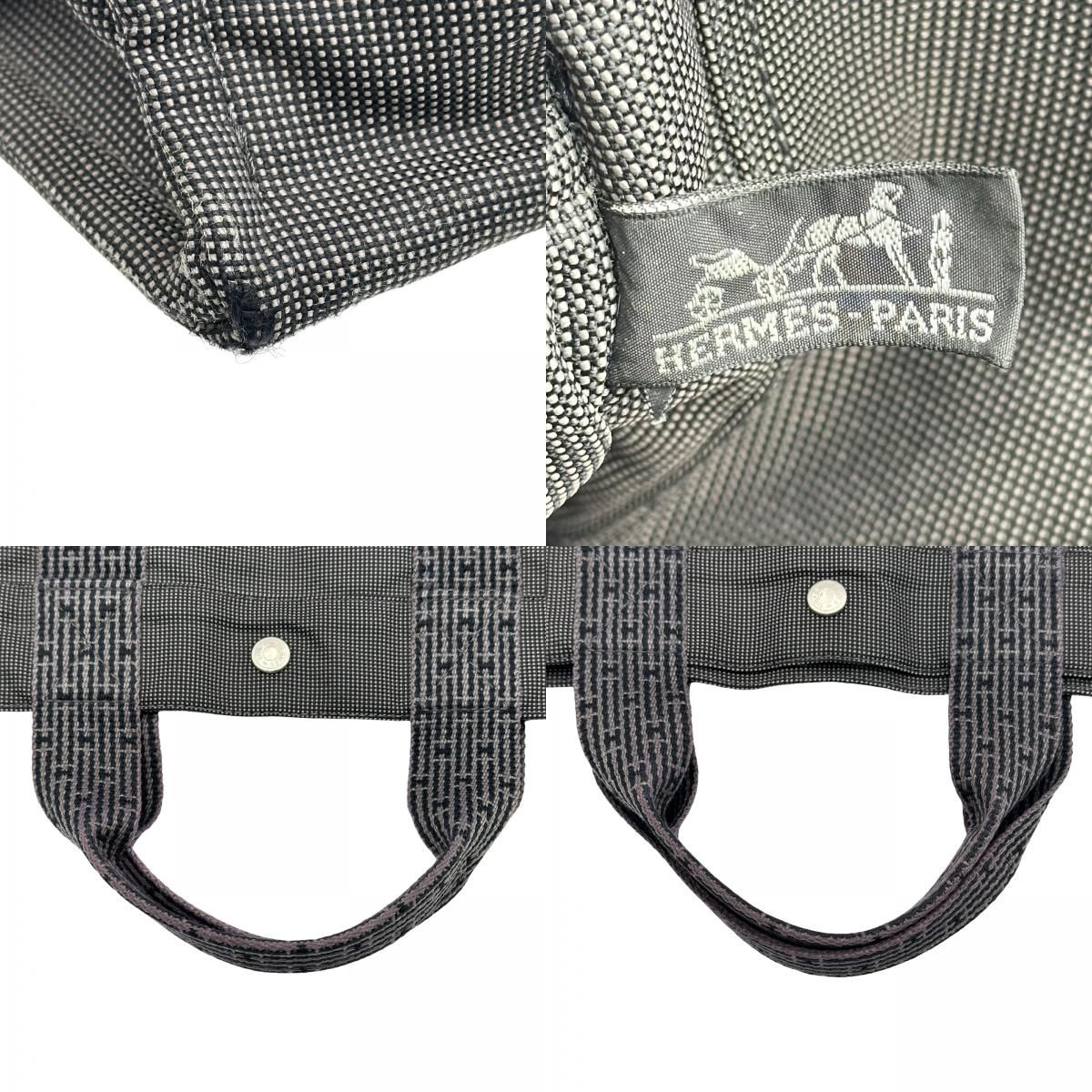 hermes grey tote bag markings and labels