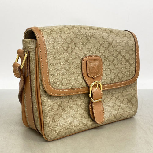 celine beige shoulder bag front view