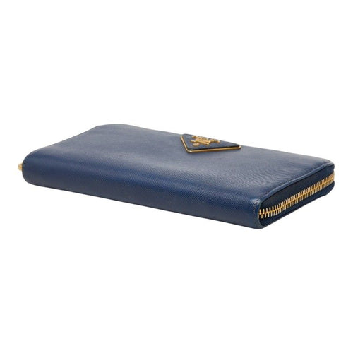 prada 1m0506 navy wallet side view