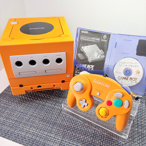 nintendo gamecube dol-001 orange handheld console