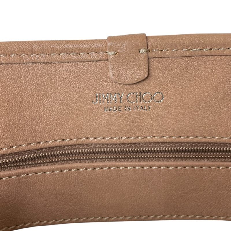 jimmy choo beige tote bag interior details