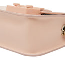 furla pink shoulder bag side view