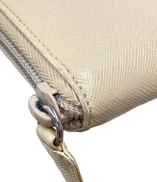 prada beige wallet markings and labels