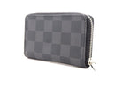 louis vuitton n63076 grey coin purse front view