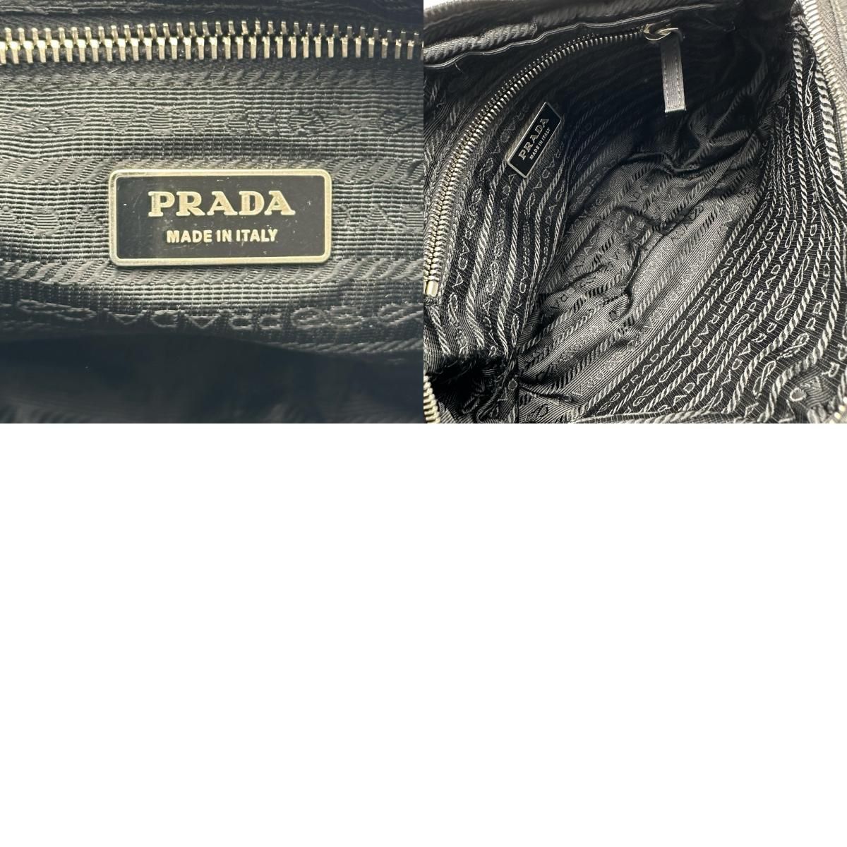 prada shoulder bag markings and labels