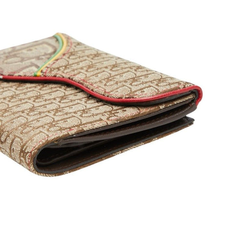 dior beige wallet side view
