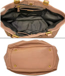 miu miu beige / pink tote bag side view