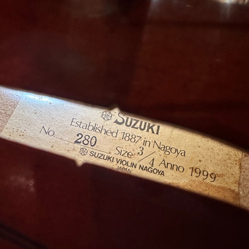 suzuki no.280 string instrument markings and labels