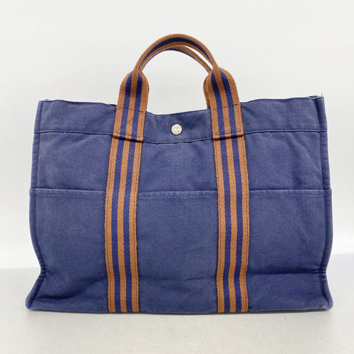 hermes navy tote bag markings and labels