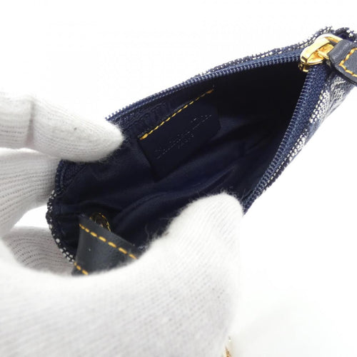 christian dior blue coin purse condition details