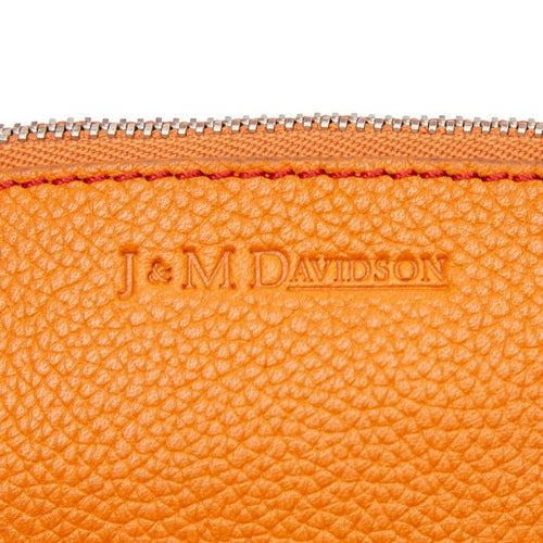 j&m davidson orange tote bag functional details