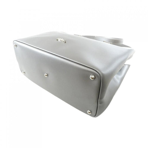 longchamp silver handbag rear view