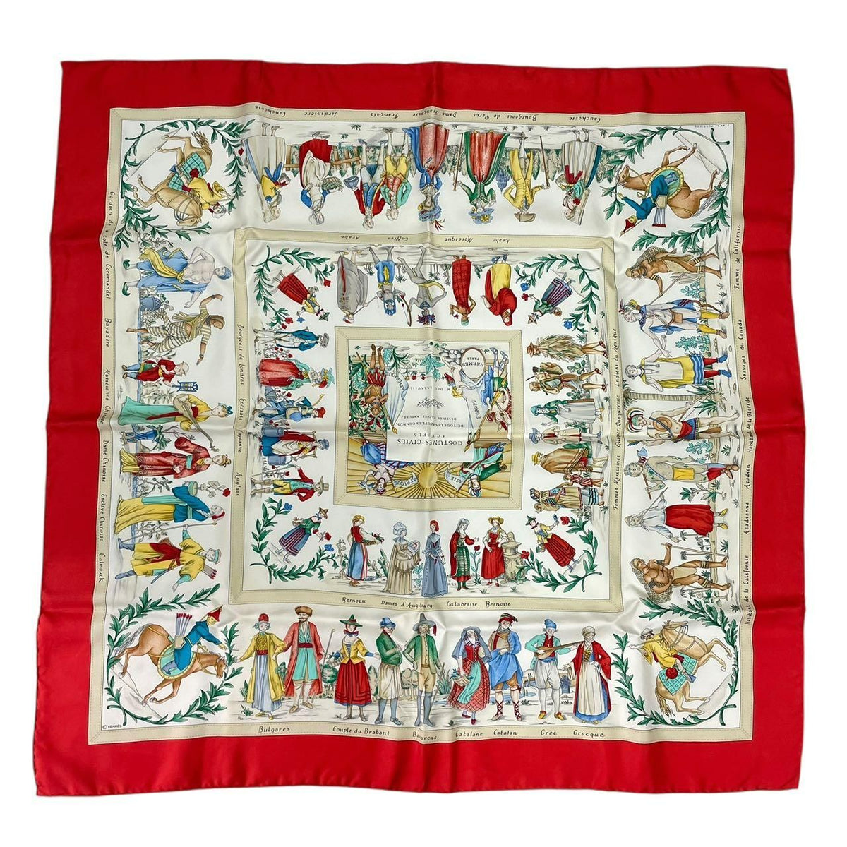hermes scarf front view