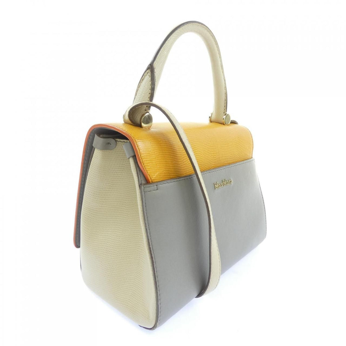 Max Mara Handbag – Grey / Orange