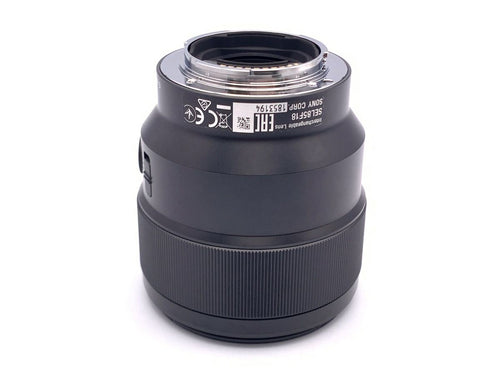 sony sel85f18 lens front view
