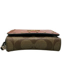 coach c3323 beige wallet side view