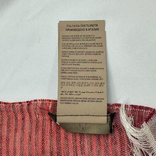 versace orange scarf markings and labels