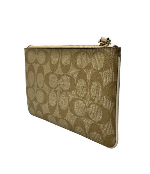 coach beige pouch / clutch rear view