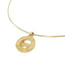 celine gold necklace rear view