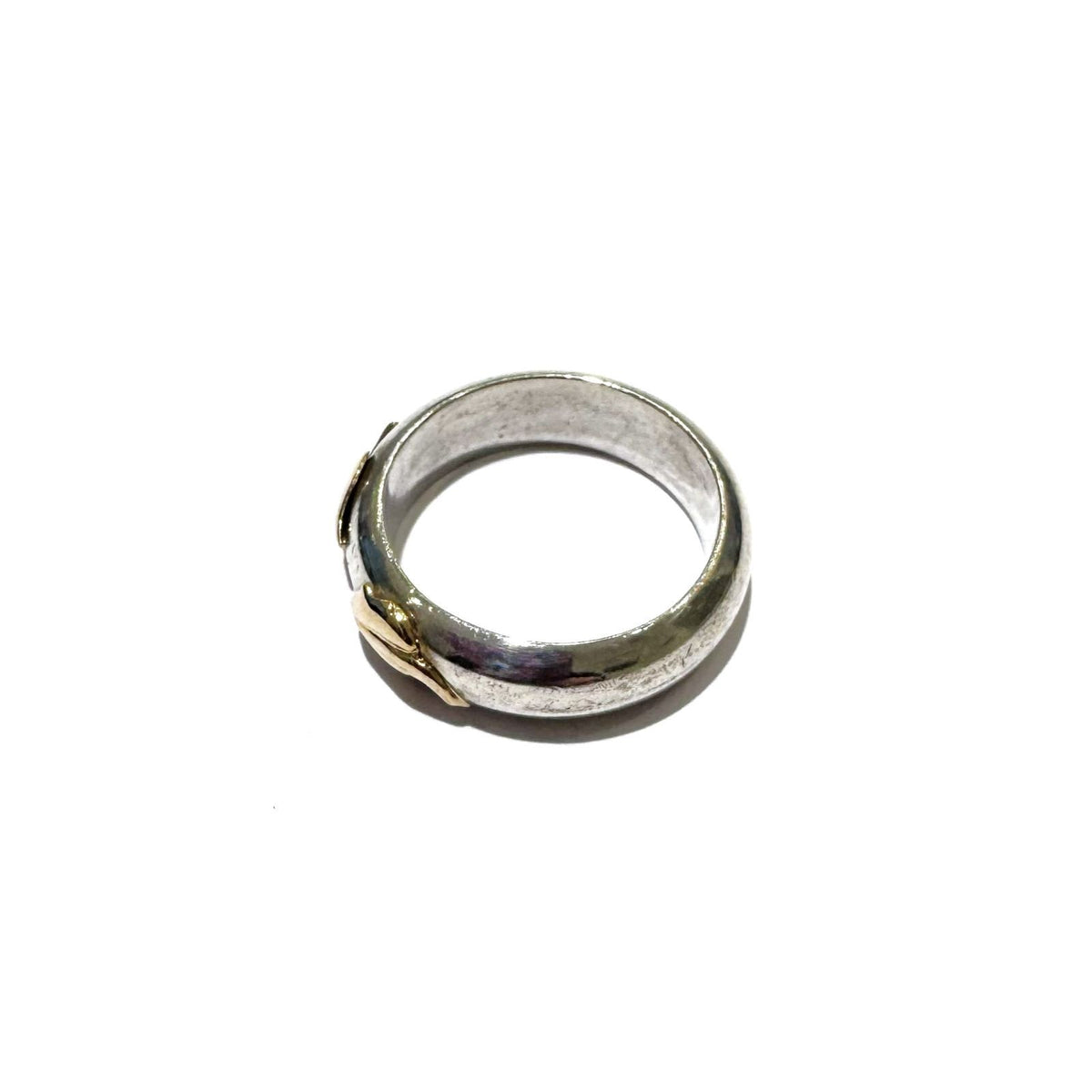 18K Yellow Gold, 925 Silver Ring