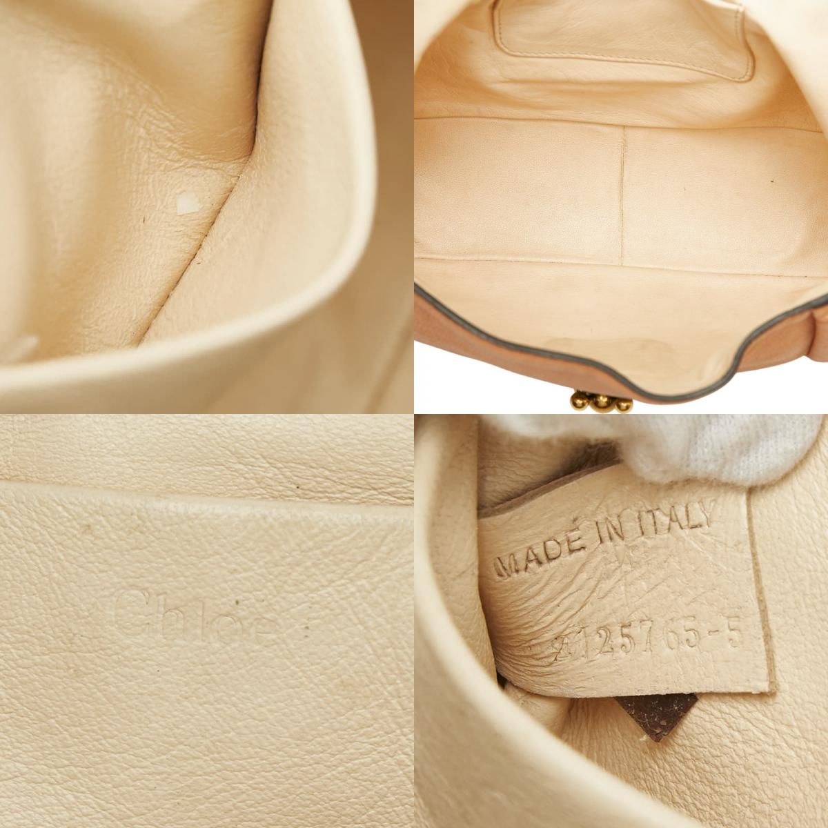 chloe orange / pink shoulder bag markings and labels
