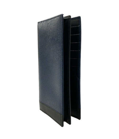 bvlgari navy wallet rear view