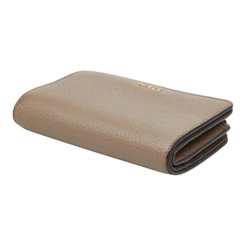 furla grey wallet side view