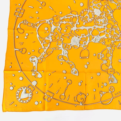 hermes orange scarf side view