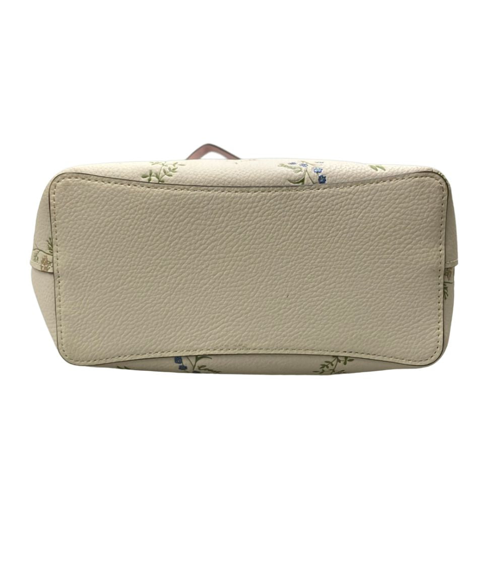 coach c3598 beige shoulder bag side view